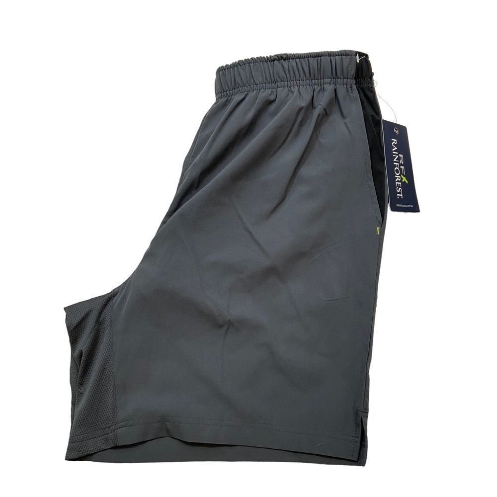 Brand New With‎ Tags RFX Rainforest Brand Mens Grey Lined Shorts Size Medium